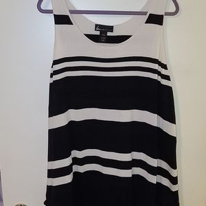 Lane Bryant black/white tank